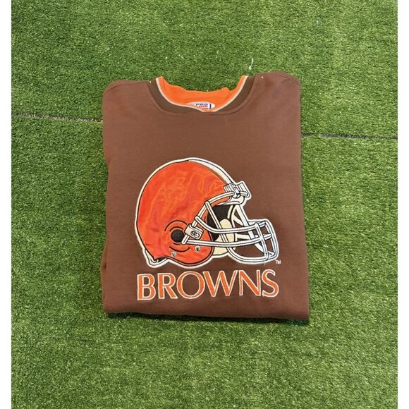Vintage Cleveland Browns sweatshirt mens large brown orange starter big logo 23